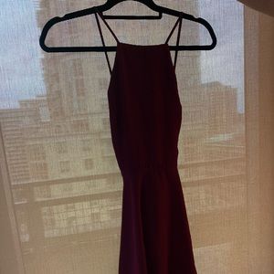 Backless plum skater dress!